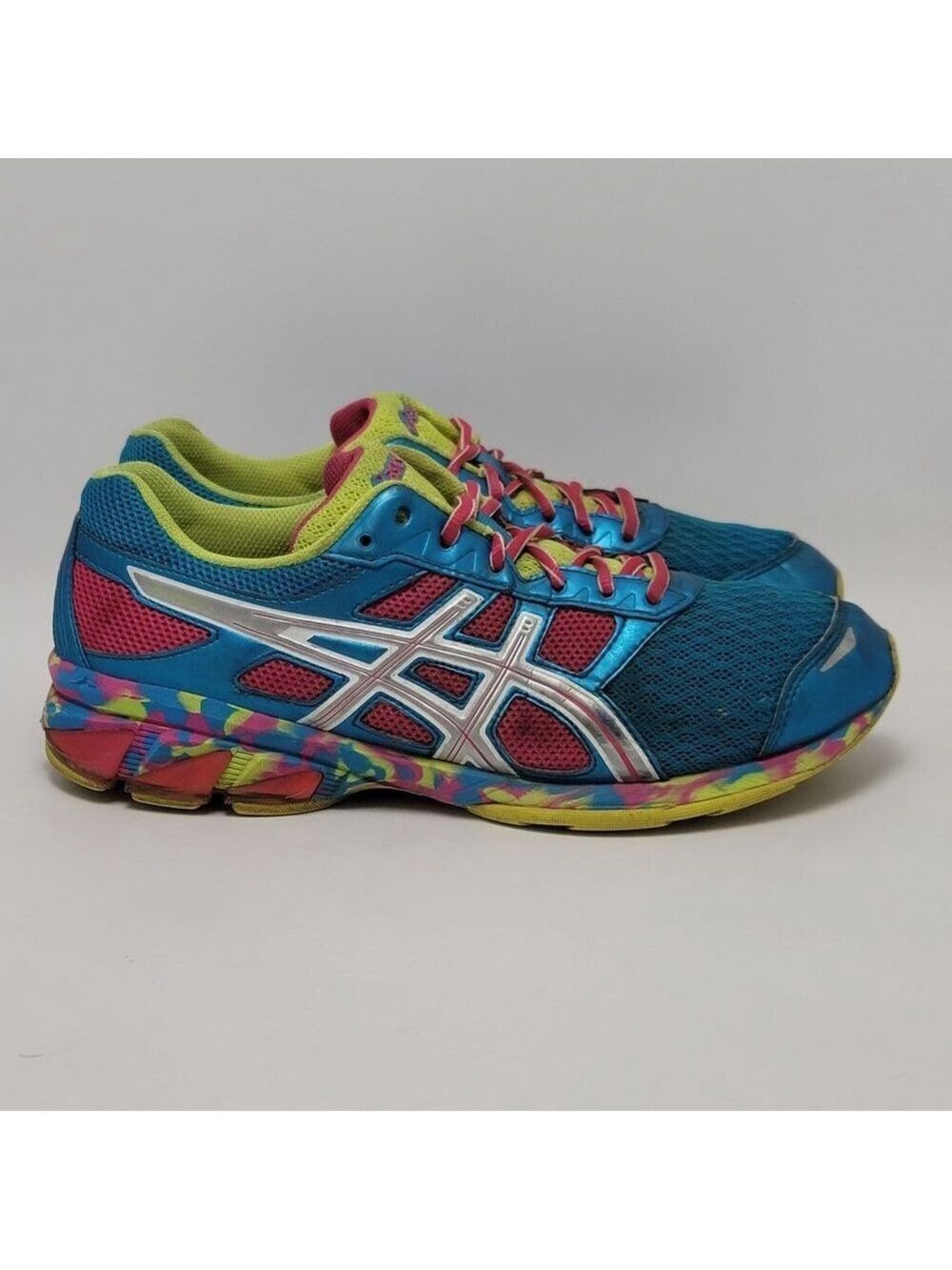 Women's Asics Gel Frantic 7 Athletic Sneakers Running Shoes Size 10 Blue Pink